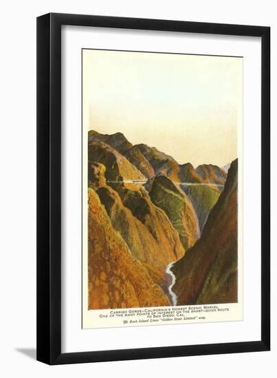 Carrizo Gorge, San Diego County, California-null-Framed Art Print