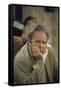 Carroll O'Connor Posing as Archie Bunker in TV Series All in the Family-Michael Rougier-Framed Stretched Canvas