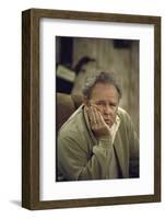 Carroll O'Connor Posing as Archie Bunker in TV Series All in the Family-Michael Rougier-Framed Photographic Print