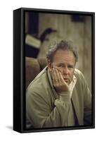 Carroll O'Connor Posing as Archie Bunker in TV Series All in the Family-Michael Rougier-Framed Stretched Canvas