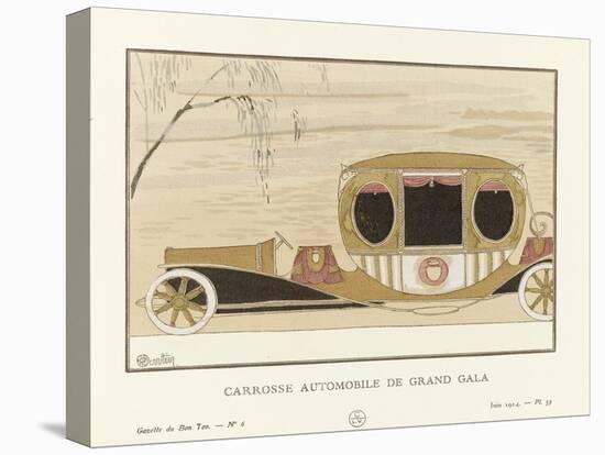 Carrosse Automobile De Grand Gala, Pub. 1914 (Pochoir Print)-Charles Martin-Stretched Canvas