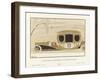 Carrosse Automobile De Grand Gala, Pub. 1914 (Pochoir Print)-Charles Martin-Framed Giclee Print