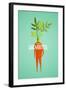 Carrot Diet Colorful Inspirational Vegetable Concept. Healthy Food and Ingredient Concept. Layered-Popmarleo-Framed Art Print