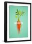 Carrot Diet Colorful Inspirational Vegetable Concept. Healthy Food and Ingredient Concept. Layered-Popmarleo-Framed Art Print