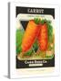 Carrot Seed Packet-null-Stretched Canvas