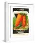 Carrot Seed Packet-null-Framed Art Print