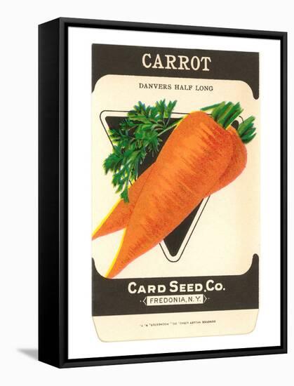 Carrot Seed Packet-null-Framed Stretched Canvas