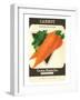 Carrot Seed Packet-null-Framed Art Print