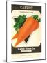 Carrot Seed Packet-null-Mounted Art Print