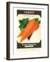 Carrot Seed Packet-null-Framed Art Print