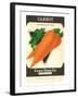 Carrot Seed Packet-null-Framed Art Print