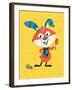 Carrots Up!-Blue Fish-Framed Art Print