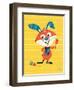 Carrots Up!-Blue Fish-Framed Art Print