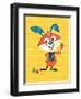 Carrots Up!-Blue Fish-Framed Art Print