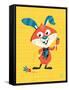 Carrots Up!-Blue Fish-Framed Stretched Canvas