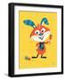 Carrots Up!-Blue Fish-Framed Art Print