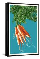 Carrots-Lantern Press-Framed Stretched Canvas