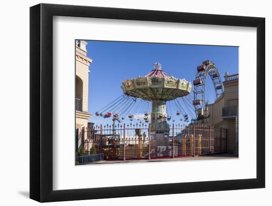 Carrousel and Big Wheel, Prater, 2nd Area, Vienna, Austria, Europe-Gerhard Wild-Framed Photographic Print