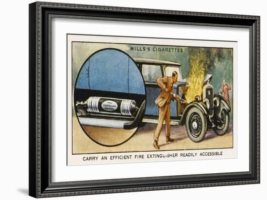 Carry an Efficient Fire Extinguisher Readily Accessible-null-Framed Art Print