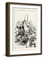 Carry High the Colours, the Guards Defending the Sandbag Battery at Inkerman-William Barnes Wollen-Framed Giclee Print