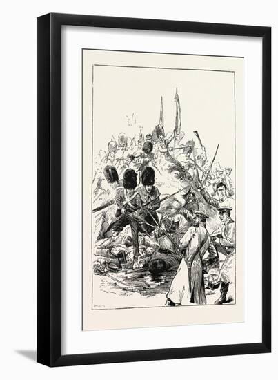 Carry High the Colours, the Guards Defending the Sandbag Battery at Inkerman-William Barnes Wollen-Framed Giclee Print