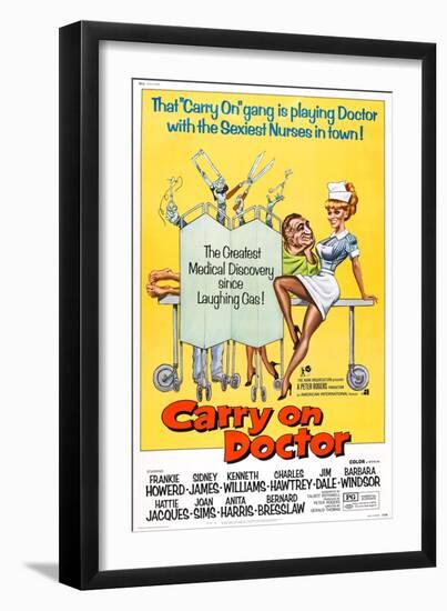 Carry on Doctor, 1967-null-Framed Art Print