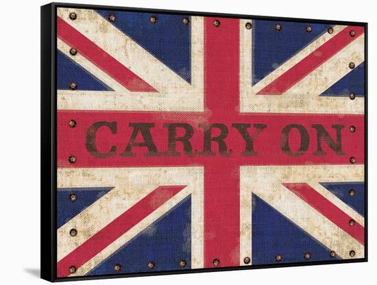 Carry on Union Jack-Sam Appleman-Framed Stretched Canvas