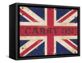 Carry on Union Jack-Sam Appleman-Framed Stretched Canvas