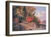 Carrying a Canoe to the River, St. Maurice-Cornelius Krieghoff-Framed Giclee Print