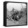 Carrying a Wounded Soldier to a First Aid Post, Passchendaele, Belgium, World War I, 1914-1918-null-Framed Stretched Canvas