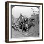 Carrying a Wounded Soldier to a First Aid Post, Passchendaele, Belgium, World War I, 1914-1918-null-Framed Photographic Print