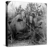 Carrying Dead Tigers Back to Camp, Behar Ungle, India, C1900s-Underwood & Underwood-Stretched Canvas