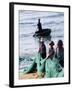 Carrying Fishing Nets Up the Beach after the Day's Work-Paul Harris-Framed Photographic Print