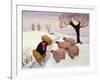 Carrying Hay to the Sheep in Winter-Margaret Loxton-Framed Giclee Print