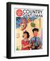 "Carrying Her Books for Her," Country Gentleman Cover, September 1, 1937-Henry Hintermeister-Framed Giclee Print
