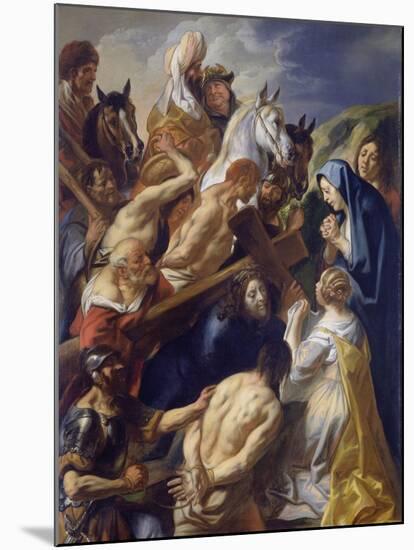 Carrying of the Cross-Jacob Jordaens-Mounted Art Print