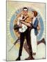 Carrying On (or Veteran with Wife and Child)-Norman Rockwell-Mounted Giclee Print