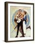 Carrying On (or Veteran with Wife and Child)-Norman Rockwell-Framed Giclee Print