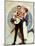 Carrying On (or Veteran with Wife and Child)-Norman Rockwell-Mounted Giclee Print