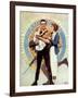 Carrying On (or Veteran with Wife and Child)-Norman Rockwell-Framed Giclee Print