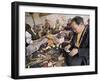 Carrying out Routine Maintenance of Prayer Wheels on a Monastery Roof, Lhasa, Tibet, China-Don Smith-Framed Photographic Print