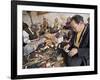 Carrying out Routine Maintenance of Prayer Wheels on a Monastery Roof, Lhasa, Tibet, China-Don Smith-Framed Photographic Print