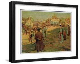 Carrying Powder to Perry at Lake Erie, 1911-Howard Pyle-Framed Giclee Print