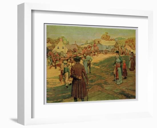 Carrying Powder to Perry at Lake Erie, 1911-Howard Pyle-Framed Giclee Print