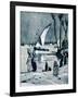 Carrying Water from the Nile, Cairo, Egypt, 1928-Louis Cabanes-Framed Giclee Print