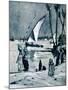 Carrying Water from the Nile, Cairo, Egypt, 1928-Louis Cabanes-Mounted Giclee Print