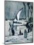 Carrying Water from the Nile, Cairo, Egypt, 1928-Louis Cabanes-Mounted Giclee Print