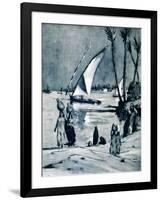 Carrying Water from the Nile, Cairo, Egypt, 1928-Louis Cabanes-Framed Premium Giclee Print