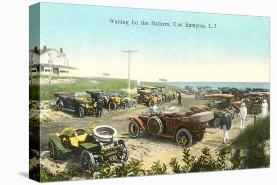 Cars at Beach, East Hampton, Long Island, New York-null-Stretched Canvas