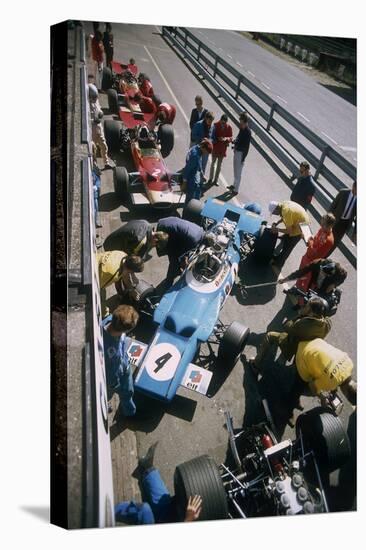 Cars at the British Grand Prix, Silverstone, Northamptonshire, 1969-null-Stretched Canvas